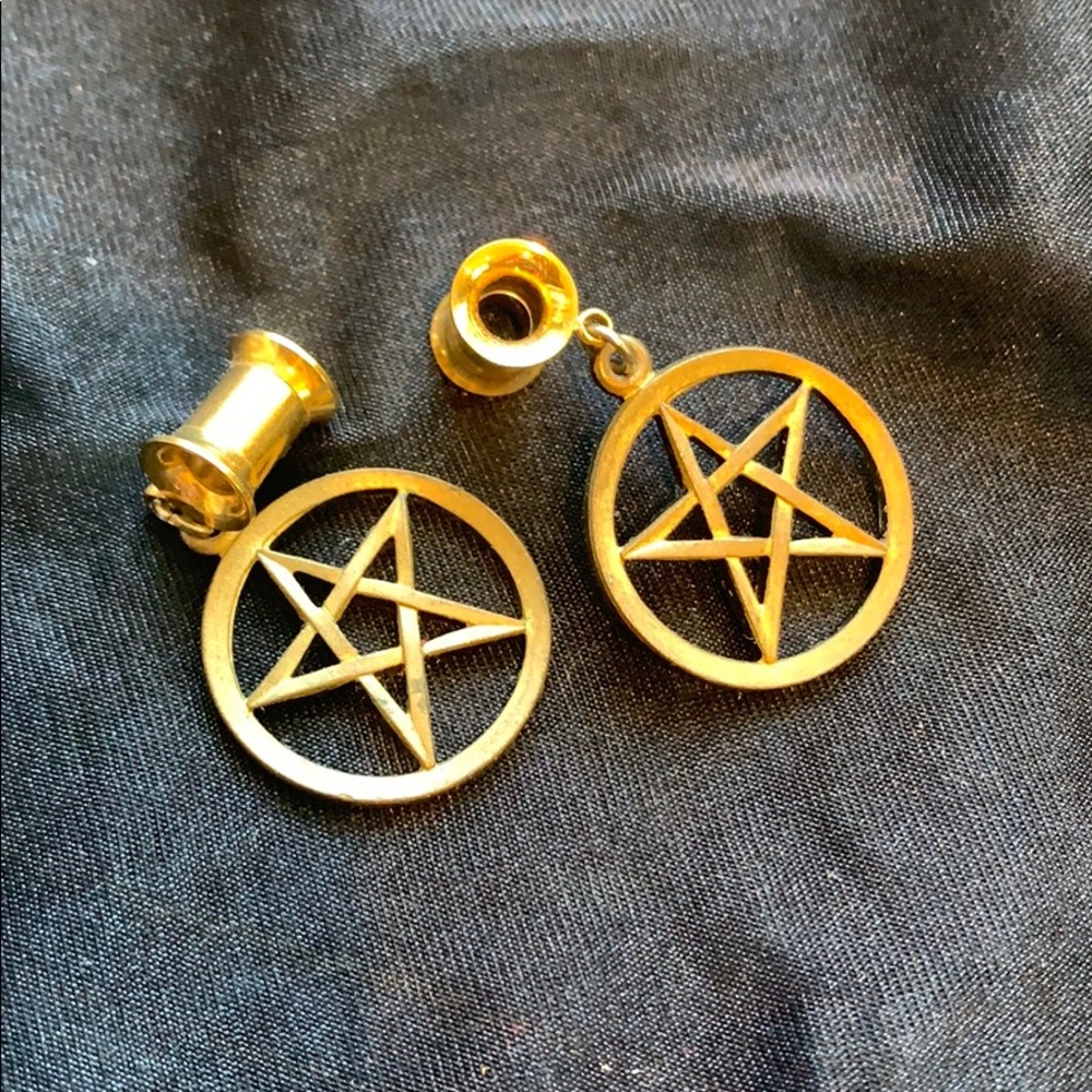 Gold pentagram tunnel gauges